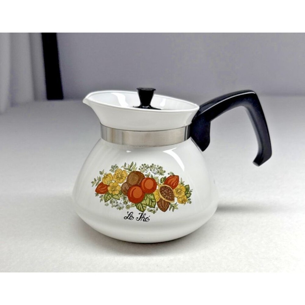 Corning Ware Spice O' Life P-104 6 Cup Le The Teapot w Lid Vintage 1970s